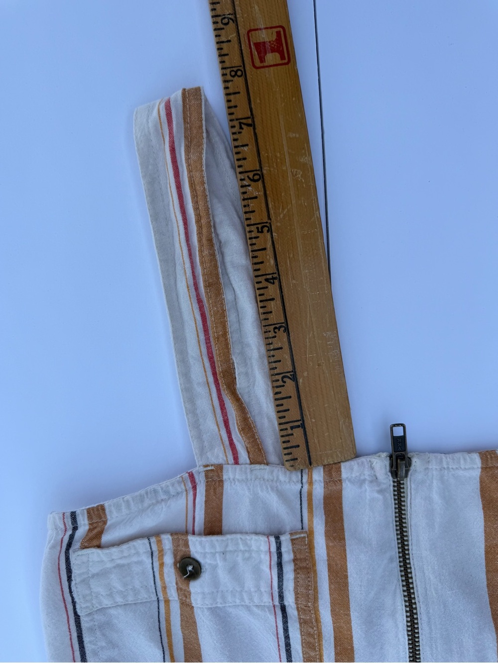 Billabong Cream and Brown Striped Cargo‎ Overalls - Picture 6 of 10